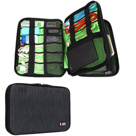 Bubm Universal Double Layer Travel Gear Organizer