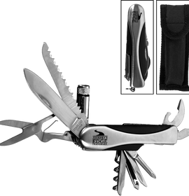 Journey's Edge Swiss Everything 13 Function Pocket Tool With Led Flashlight Multi Knife